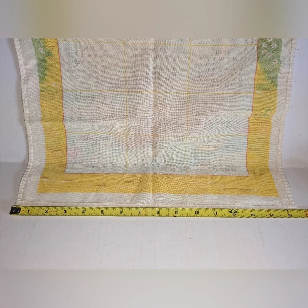 Vintage 1987 calendar towel.